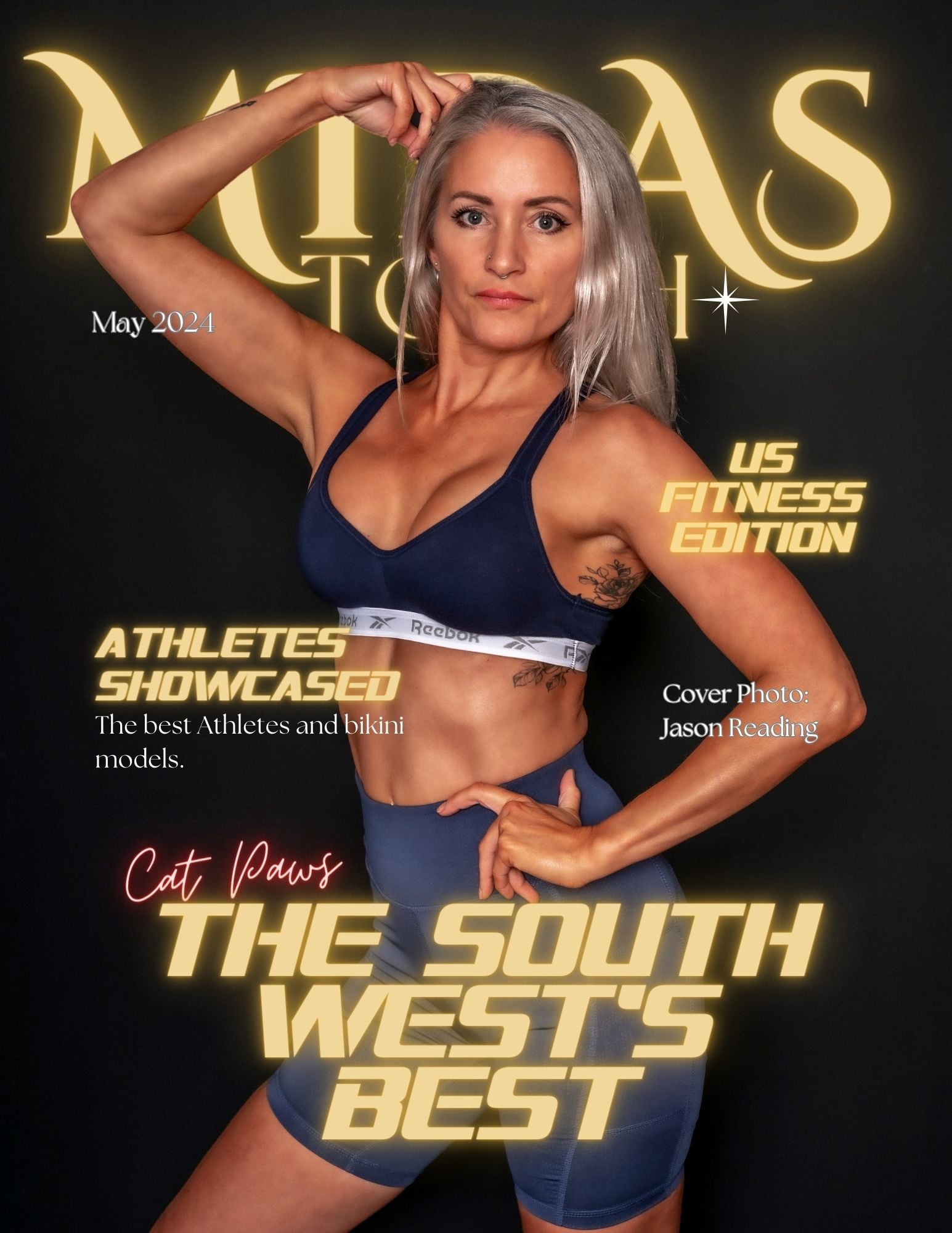 Published Photography Midas Touch Mag US Fitness Edition Front Cover May 2024