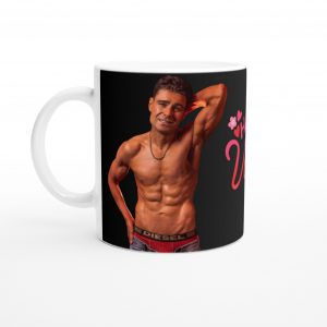 Valentine’s Bodybuilder Mug – Muscular Male Physique Coffee Cup | Gift for Him or Her, Fitness & Muscle Lovers (11oz)